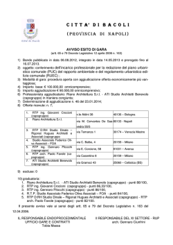 incarico PUC - Comune di Bacoli
