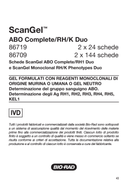 ScanGel™ ABO Complete/RH/K Duo - Bio-Rad