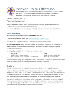 Manuale Uso Office 365: Benvenuto su Office365