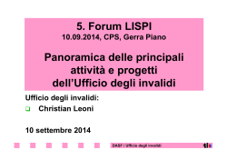5. Forum LISPI Panoramica delle principali attività e progetti