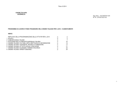 Piano UI 2014 UNIONE ITALIANA ASSEMBLEA Sig. Amm.: 013