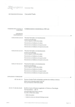Curriculum Vitae - Università degli Studi di Urbino