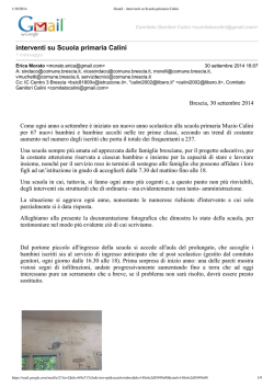 Gmail &ndash; interventi su Scuola primaria Calini