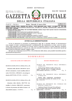 Decreto Legislativo 21/2/2014 n°21 Attuazione della Direttiva 2011
