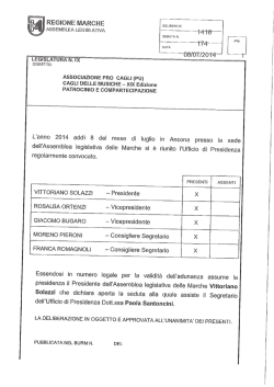 DELIBERA Ni - Consiglio regionale delle Marche