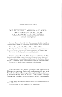 Due interessanti Miridi in Alto Adige