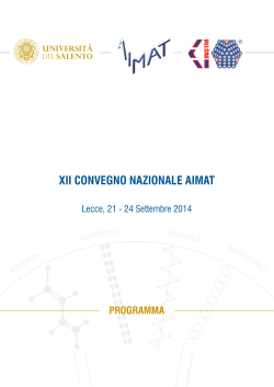 Programma Preliminare AIMAT 2014 - Consorzio Interuniversitario