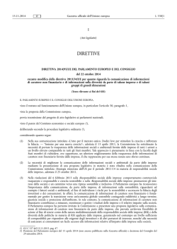 DIRETTIVA 2014/&bull;95/&bull;UE DEL PARLAMENTO