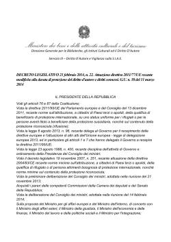 Decreto legislativo del 21 febbraio 2014, n. 22