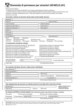 Domanda di permesso per stranieri UE/AELS (A1) IX.14