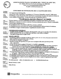 concorso di fotografie 2014 (calendario 2015)