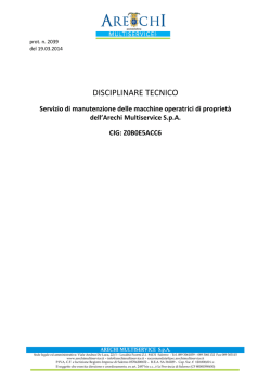 disciplinare tecnico - Arechi Multiservice SpA