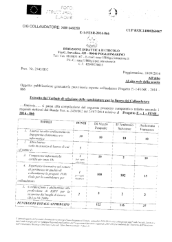 graduatoria provvisoria esperto collaudatore pon fesr 2014