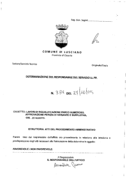 DETERMINAZIÙNE DEL RESPDNSABILE DEL SERVIIIU LL.PP.