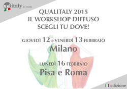 Milano Pisa e Roma - Qualitaly for Events