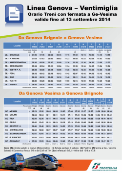 Calendario Settimanale del 22 al 29 marzo 15