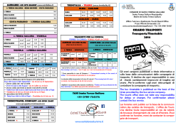 ORARIO TRASPORTI Transports/Timetable 2014