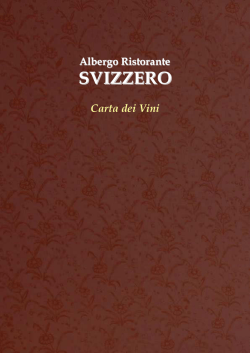 Carta dei Vini - Albergo Ristorante Svizzero