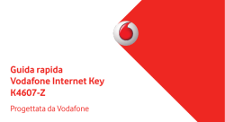 Guida rapida Vodafone Internet Key K4607-Z