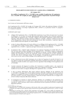 REGOLAMENTO DI ESECUZIONE (UE) N. 644/•2014