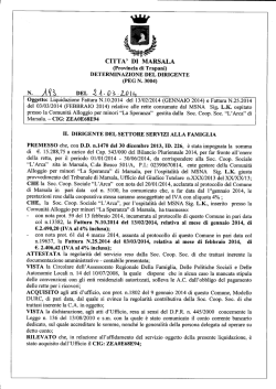 atto di liquidazione n. 193 del 21.03.2014 + mandato