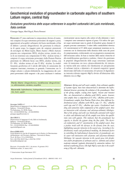 Geochemical evolution of groundwater in carbonate aquifers of