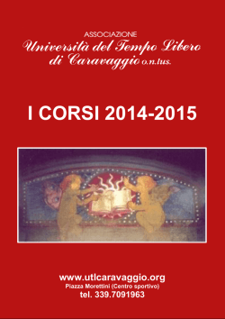 I CORSI 2014-2015 - Universit&agrave; del Tempo Libero