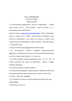 Graduatoria di ammissione al colloquio &ndash; area Nord