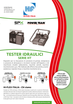 HI-FLEX ITALIA - Chi siamo TESTER IDRAULICI