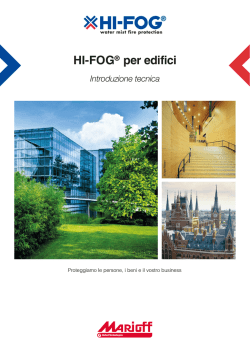 HI-FOG&reg; per edifici Introduzione tecnica