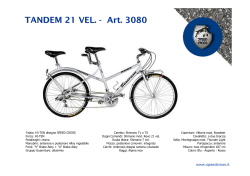 TANDEM 21 VEL. - Art. 3080