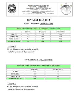 risultati prove invalsi a.s. 2013/14
