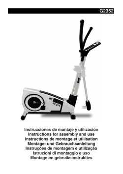 Instrucciones de montaje y utilizaci&oacute;n Instructions for assembly and