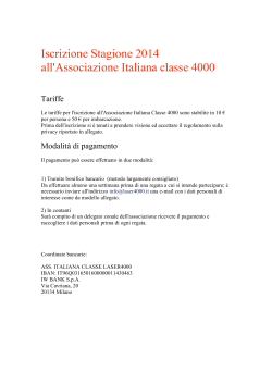 Iscrizione Stagione 2014 - Associazione Italiana Classe Laser 4000