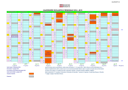 calendario scolastico regionale 2014 - 2015