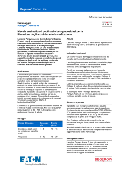 Informazioni Tecniche Panzym&reg; Arome G