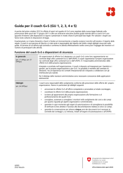 Guida per il coach G+S (GU 1, 2, 3, 4 e 5)