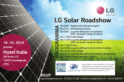 PROGRAMMA LG Solar Roadshow