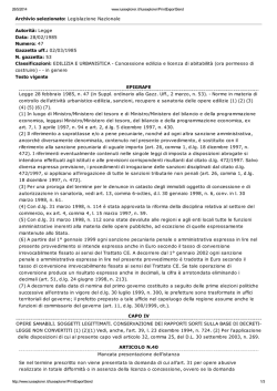 Art. 40 L.n. 47.1985