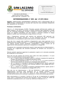 DETERMINAZIONE n° 493 del 17/07/2014