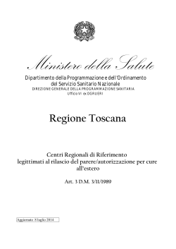 Toscana - Ministero della Salute