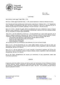 D.R. approvazione atti (pdf) - Università per Stranieri di Perugia