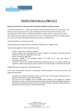 informativa sulla privacy