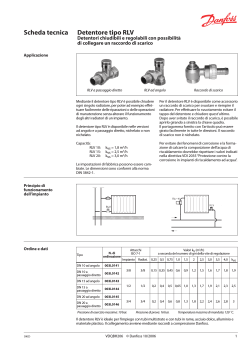 Scheda tecnica Detentore tipo RLV