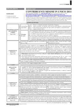 CONTRIBUENTI MINIMI IN UNICO 2014