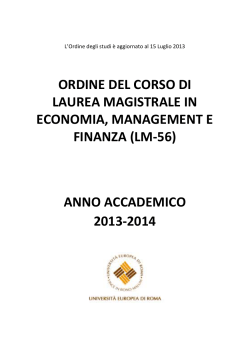 anno accademico 2013-2014 - Università Europea di Roma