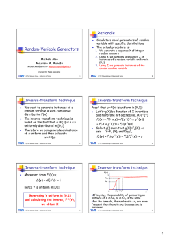 Random-Variable Generators Rationale