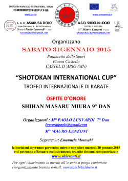 programma INTERNATIONAL CUP 2015