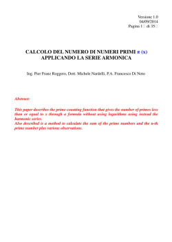 NUOVO METODO PER CALCOLARE IL NUMERO DI - Sito