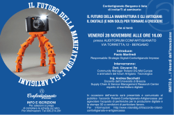 IL FUT N F A T RA E G IANI - Associazione artigiani Bergamo
